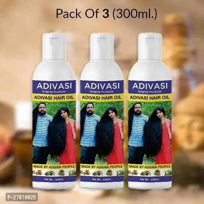 Oneway Happiness Adivasi Hair oil for hair growth and hair fall control pack of 3 (100ml each) 300ml