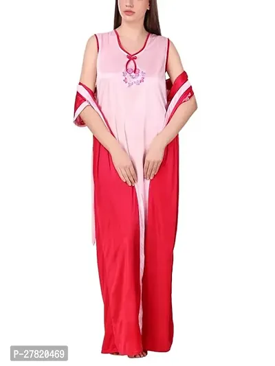 Patterned Nightwear Night Gown for Ladies Women PACK OF 1-thumb0