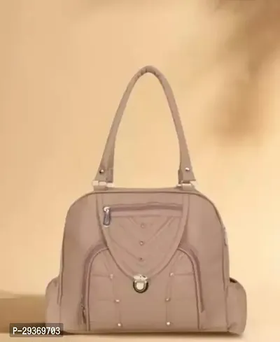 Stylish Brown Pu Handbag For Women