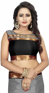 Classical Cotton Silk Saree with Blouse piece For Women-thumb1