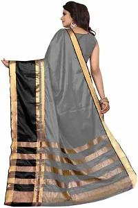 Classical Cotton Silk Saree with Blouse piece For Women-thumb2