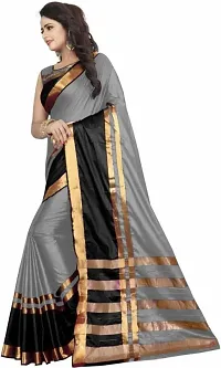 Classical Cotton Silk Saree with Blouse piece For Women-thumb4