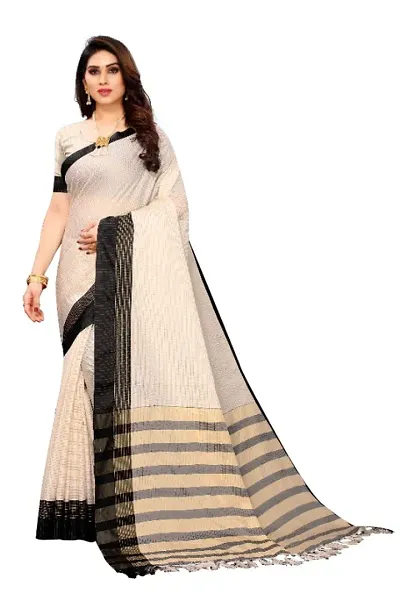 Classic Silk Striped Saree with Blouse piece