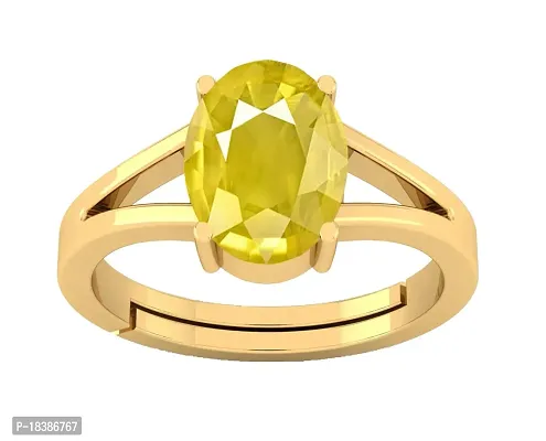 GIA Certified Natural 11.45cts Ceylon Yellow Sapphire 18K Solid Gold Bezel  Dome Ring - ExoticGold