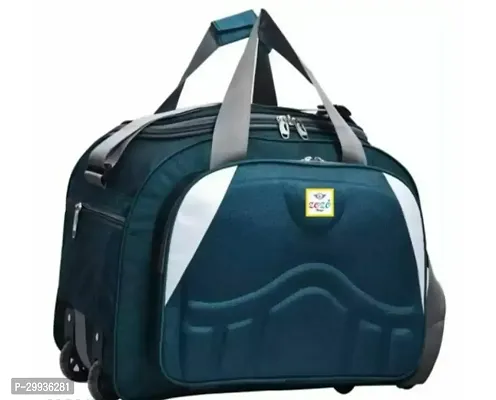 Duffle Polyester Bag 60 Litres Waterproof Strolley Duffle Bag- 2 Wheels - Luggage Bag For Men And Women