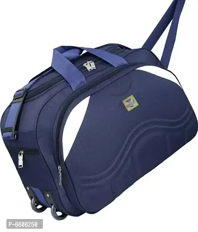 Duffle Polyester Bag 60 Liters Waterproof Stroller Duffle Bag 2 Wheels Luggage Bag For Unisex