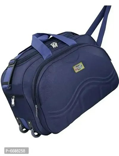 Duffle Polyester Bag 60 litres Waterproof Strolley Duffle Bag- 2 Wheels - Luggage Bag For Men and Women
