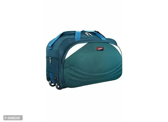Duffle Polyester Bag 60 litres Waterproof Strolley Duffle Bag- 2 Wheels - Luggage Bag For Men and Women-thumb0