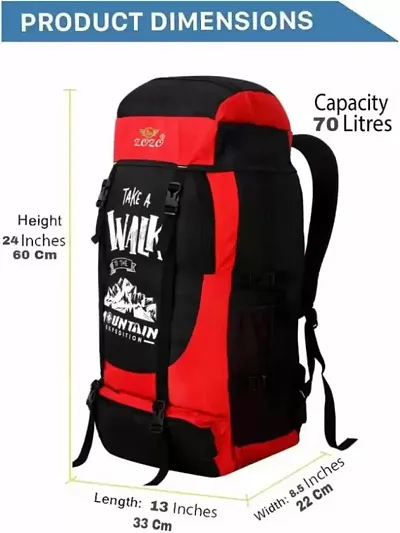 High Quality Water Resistance Trekking Hiking Travel Bag With Shoe Compartment Rucksack - 60 L