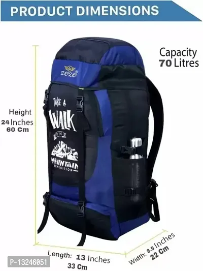 High Quality Water Resistance Trekking Hiking Travel Bag With Shoe Compartment Rucksack - 60 L-thumb2