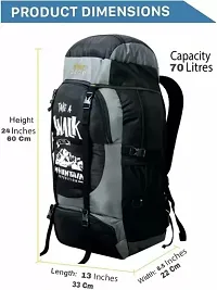High Quality Water Resistance Trekking Hiking Travel Bag With Shoe Compartment Rucksack - 60 L-thumb1