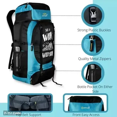Teal Blue Tracking Breathable Mesh Fabric Backpack-thumb0