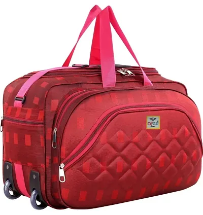 60 L Strolley Duffel Bag  Unisex Polyester Medium Size Travel Weekender Duffle  Bag for Men  Women Luggage Bag For Men and Women
