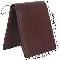 Stylish Men Brown Artificial Leather Wallet - Mini  (10 Card Slots)-thumb2