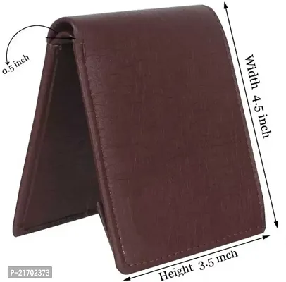 Stylish Men Brown Artificial Leather Wallet - Mini  (10 Card Slots)-thumb3