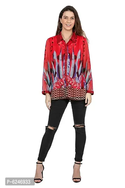 Reliable Poly Blend Printed Shirts For Women