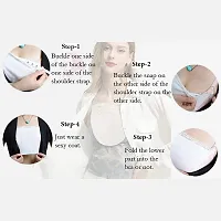 Vikimo Cotton Clip-on Mock Whole Lace Pattern Camisole Cami Secret | Clip On Mock Lace Cami Secret Cleavage Cover Feel Confident with Cover Up for Deep Neck Set of 3 (Free Size)-thumb2