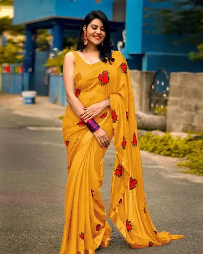 Beautiful Georgette Saree with Blouse piece