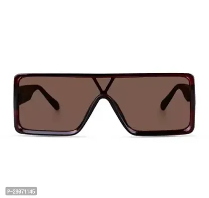 Sky Wing Fancy Unique UV Protected Square Women Sunglasses Brown Color Pack of 1