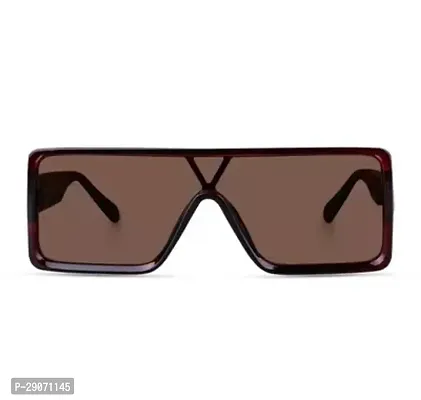 Sky Wing Fancy Unique UV Protected Square Women Sunglasses Brown Color Pack of 1-thumb0