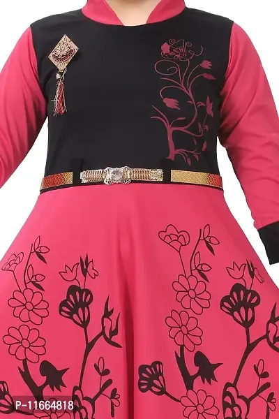 Unique Fashion Girls Frock | Comfortable Dress for Kids Girl (D2-Red_20)-thumb3