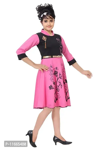 Unique Fashion Girls Frock | Comfortable Dress for Kids Girl (D2-Pink_36)-thumb2