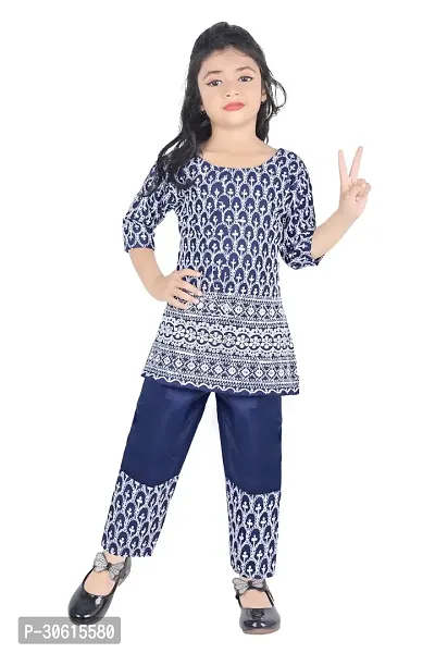 Stylish Cotton Printed Kurti Set-thumb0