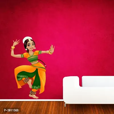 Indian Kathak Dance Wall Stickers (74 cm X  53 cm )