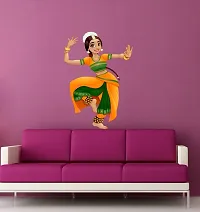 Indian Kathak Dance Wall Stickers (74 cm X  53 cm )-thumb1