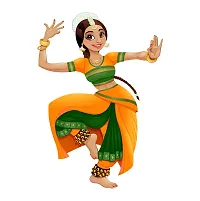 Indian Kathak Dance Wall Stickers (74 cm X  53 cm )-thumb2