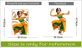 Indian Kathak Dance Wall Stickers (74 cm X  53 cm )-thumb3