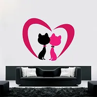 Cats In Love Wall Stickers (68 cm X  83 cm )-thumb1