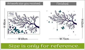 Wall Stickers | Wall Sticker For Living Room -Bedroom - Office - Home Hall Decor |Beautiful Tree 63 cmX 73 cm-thumb3