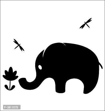 Chalkboard Sticker - Elephant Leaves Removable Blackboard Dust Free Wall Sticker - PVC Vinyl 68 cm X  50 cm-thumb2