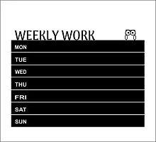 Chalkboard Sticker - Weekly Work Removable Blackboard Dust Free Wall Sticker - PVC Vinyl 56 cm X  46 cm-thumb1