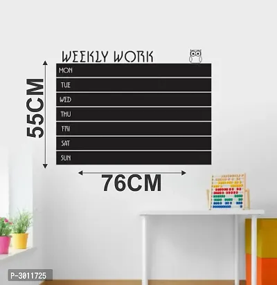 Chalkboard Sticker - Weekly Work Removable Blackboard Dust Free Wall Sticker - PVC Vinyl 56 cm X  46 cm-thumb3