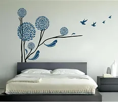 Beautiful Blue Tree And Bird Wall Sticker-thumb1