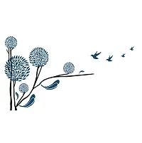 Beautiful Blue Tree And Bird Wall Sticker-thumb2