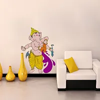 Ganesha playing Holi Wall Stickers-thumb1