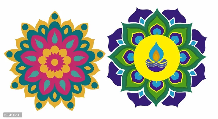 Diwali Special - Colourful Decorative Rangoli Sticker