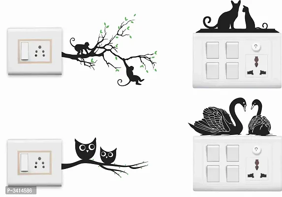 Monkeys,Swans ,Owl Wall Sticker Standard Pvc Vinyl