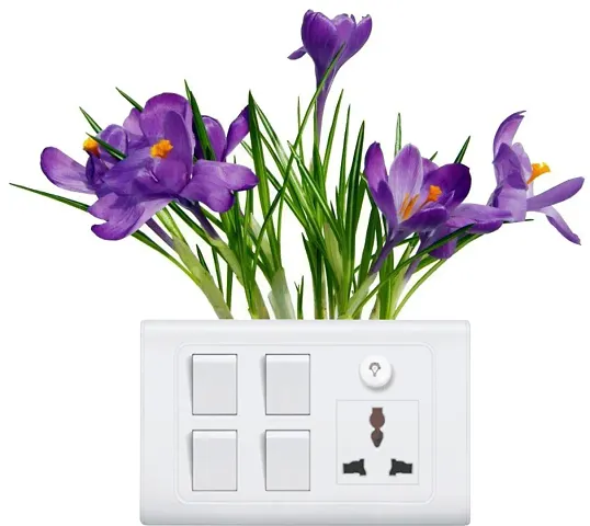 Colorful Flower Switch Board Wall Sticker