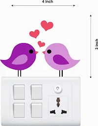 Colourful Loving Bird Switch Board Wall Sticker-thumb1