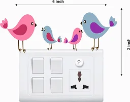 Colourful Loving Bird Switch Board Wall Sticker-thumb2