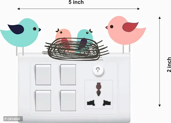 Colourful Loving Bird Switch Board Wall Sticker-thumb4