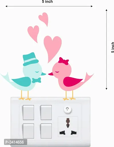 Colourful Loving Bird Switch Board Wall Sticker-thumb5