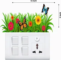 Beautiful Colourful Flower Switch Board Wall Sticker-thumb3