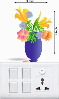 Beautiful Colourful Flower Switch Board Wall Sticker-thumb4