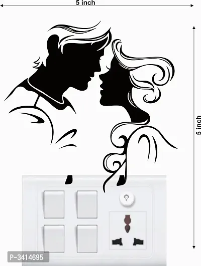 Cute Loving Coupels Switch Board Wall Sticker-thumb5