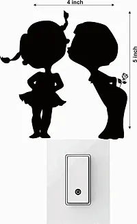 Cute Loving Coupels Switch Board Wall Sticker-thumb1